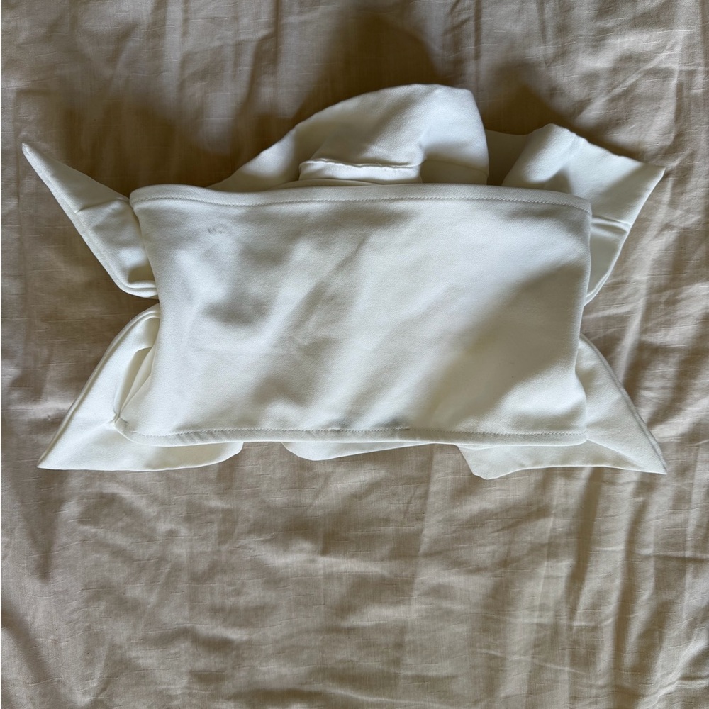 Zara White Strapless Peplum Blouse - Picture 5 of 6